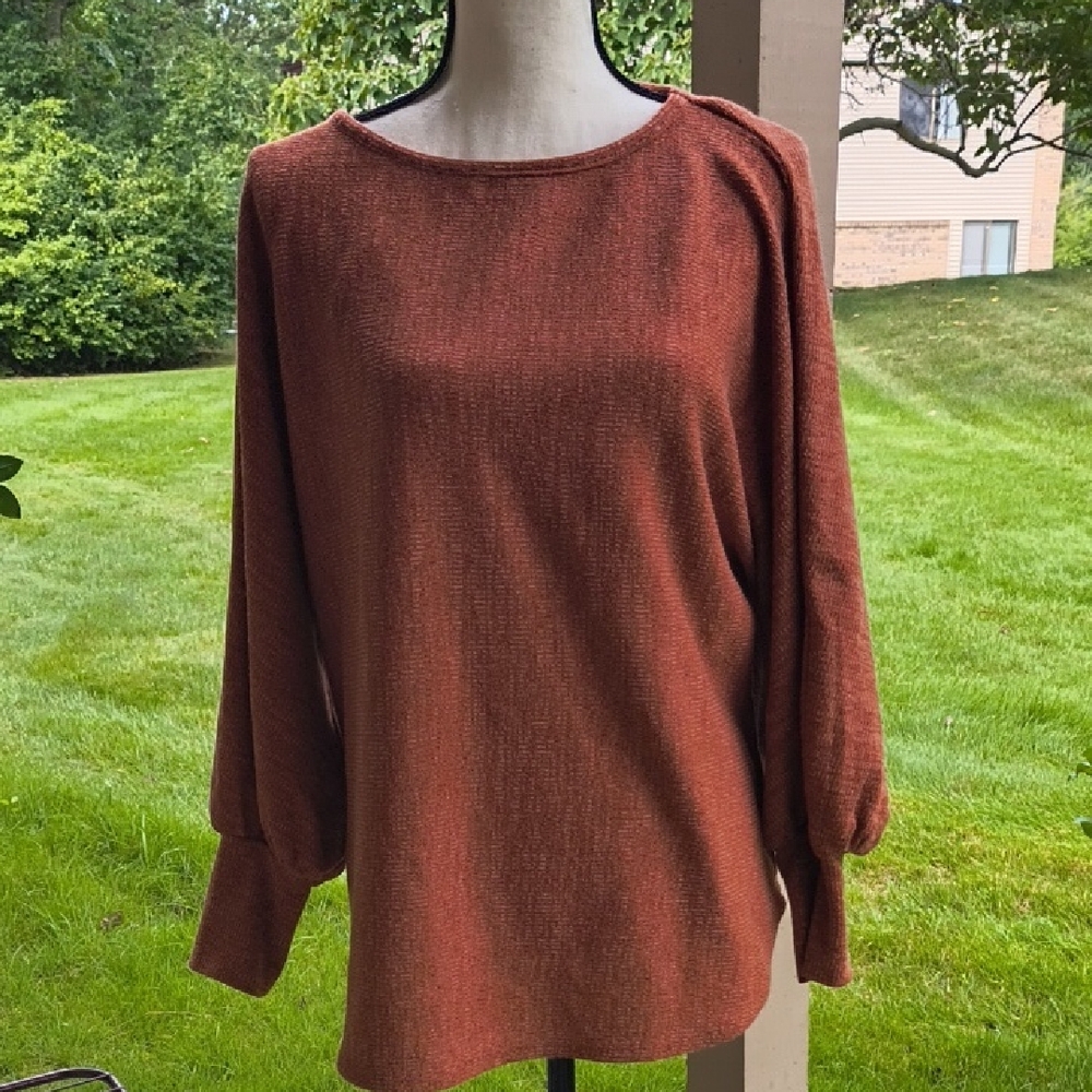 Rust Orange Long Sleeve Sweater